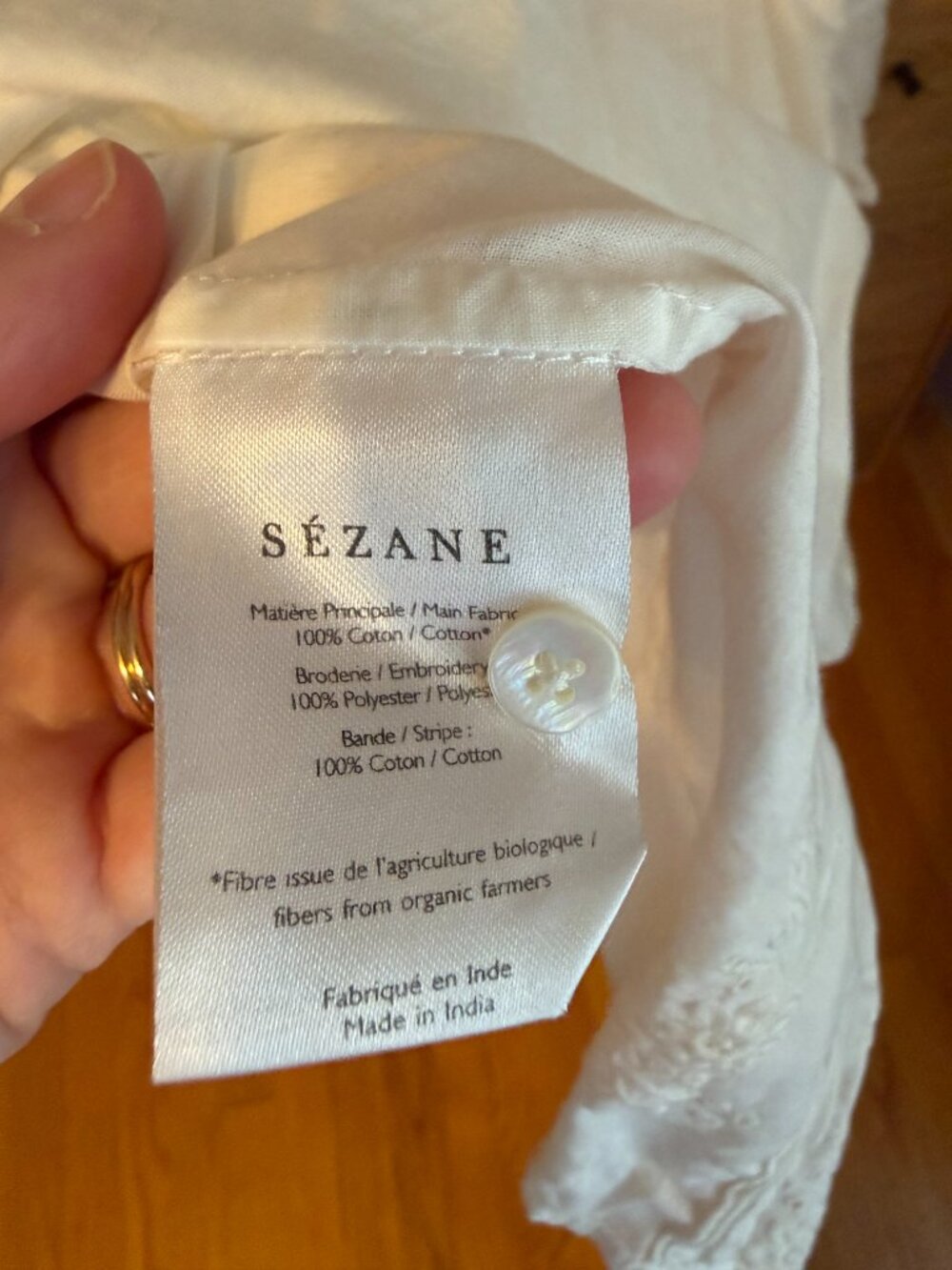 Sezane Bert Blouse Ecru 34 - Picture 4 of 4